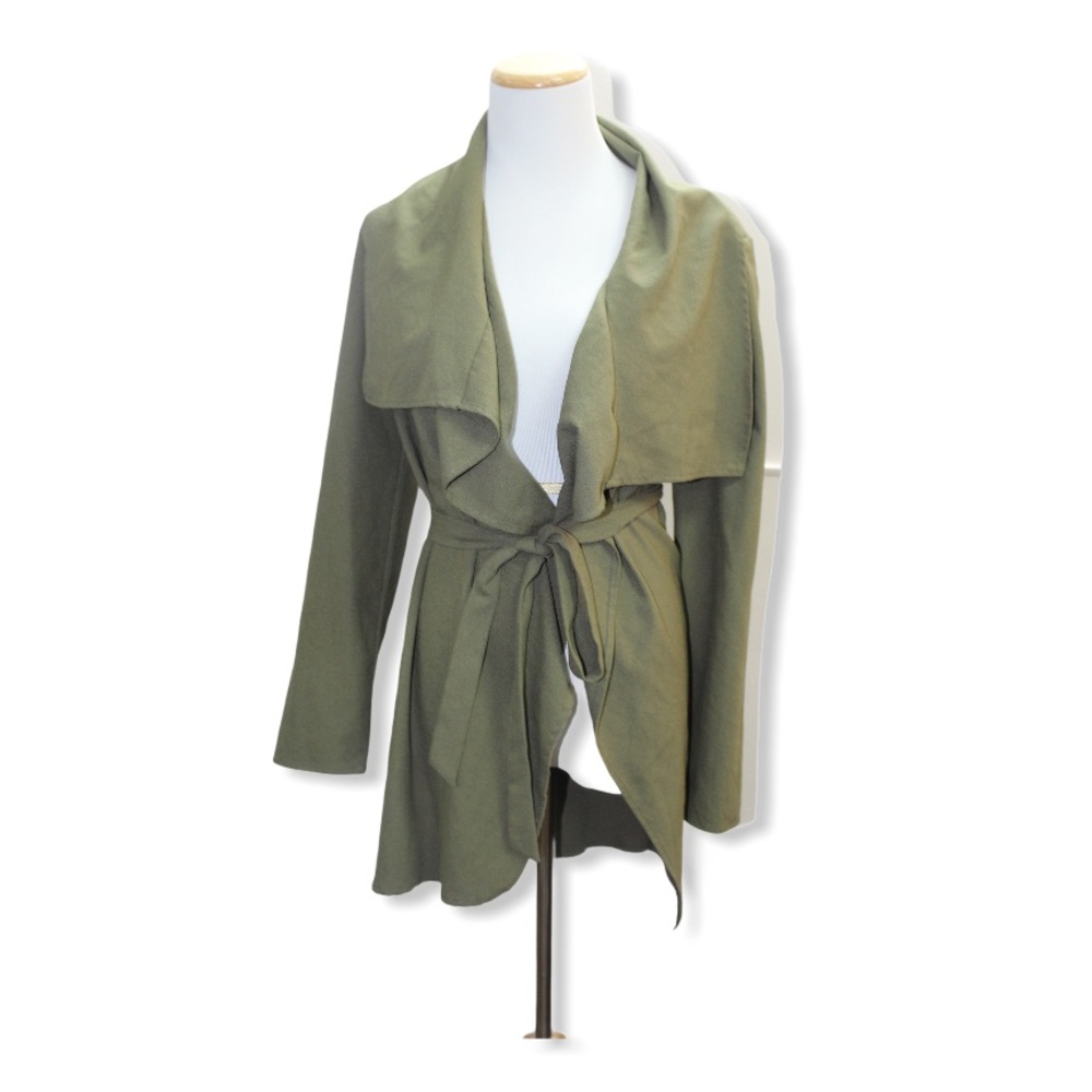 3/$30 Revamped Green Belted Cardigan